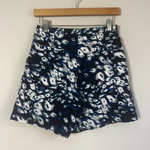 W118 Walter Baker Blue Watercolor High Waisted Shorts XS - Picture 2 of 5